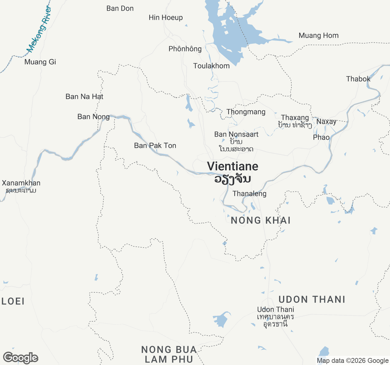 Map of Nong Khai